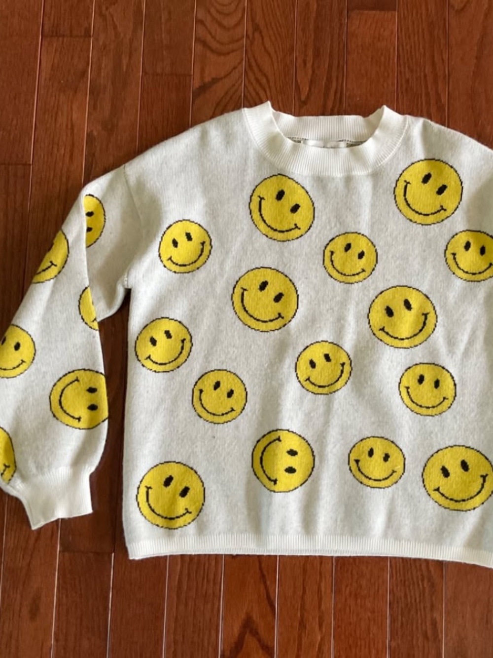 Cupcakes & Cashmere - Smiley Face Crewneck Sweater